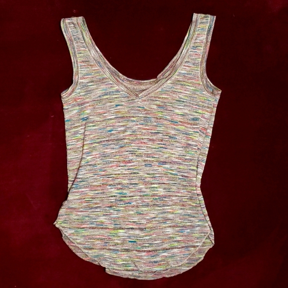 🔴 🆓️ FREE* Y2K Early-2000's Xhilaration Heathered Neon Soft Summer Tank Top - Picture 2 of 7